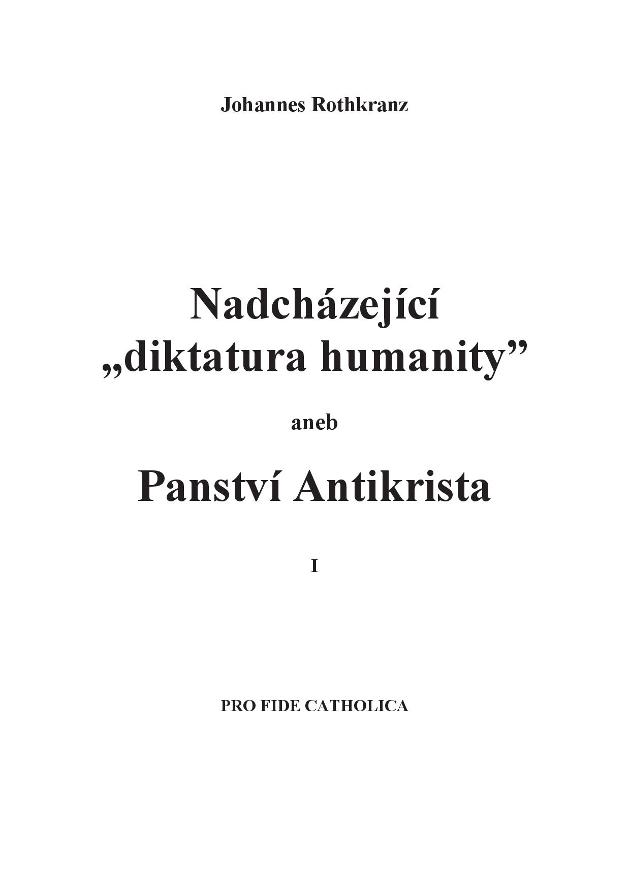 Diktatura humanity Johannes Rothkranz